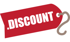 discount domain extension logo