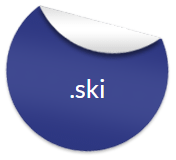 ski dominio extension logo